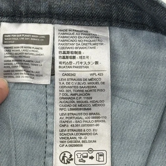 Levi's 502 Straight Leg Jeans Mens34X30 DarkBlueDenim NWT Reclaimed Sustainable - Picture 10 of 14